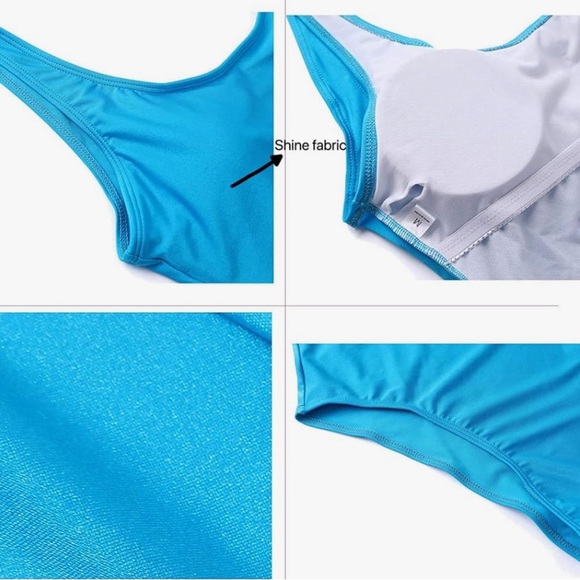 MIAIULIA Women's Retro 80s/90s Inspired High Cut Low Back Padding Bathing Suits - Picture 9 of 9